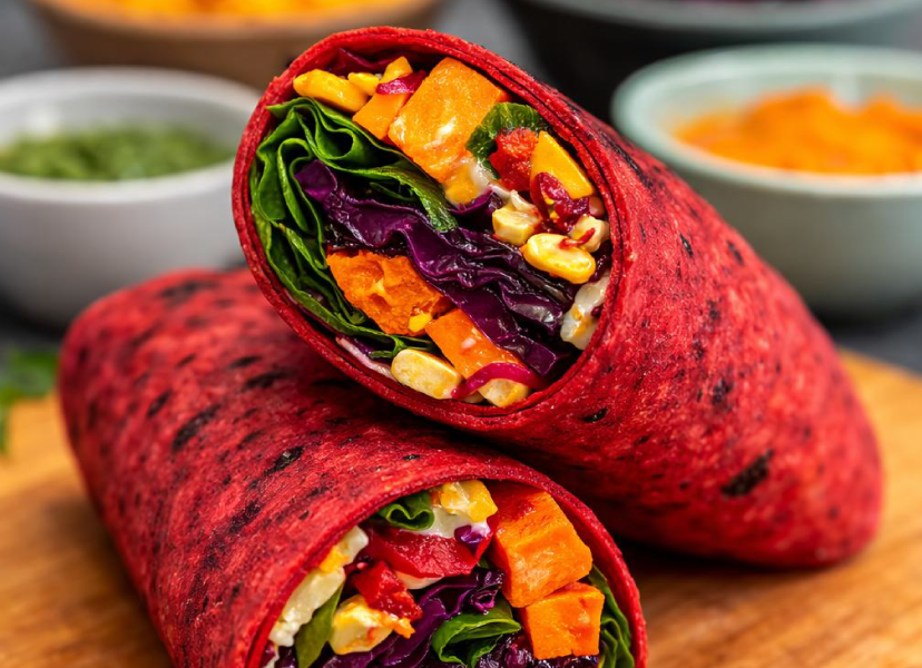 Beetroot Millet Wrap